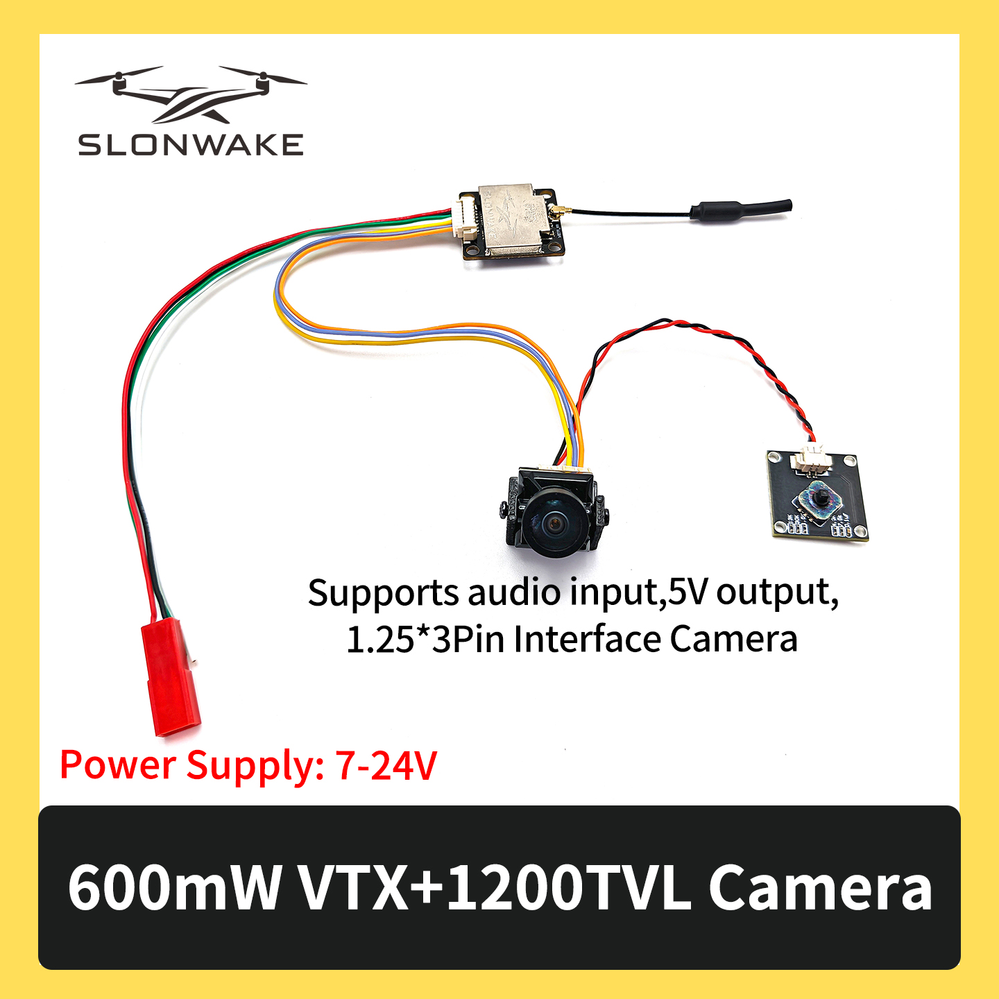 SLONWAKE 5.8G 600mW 7-24V FPV  - Drone Kit With Camera avis et prix