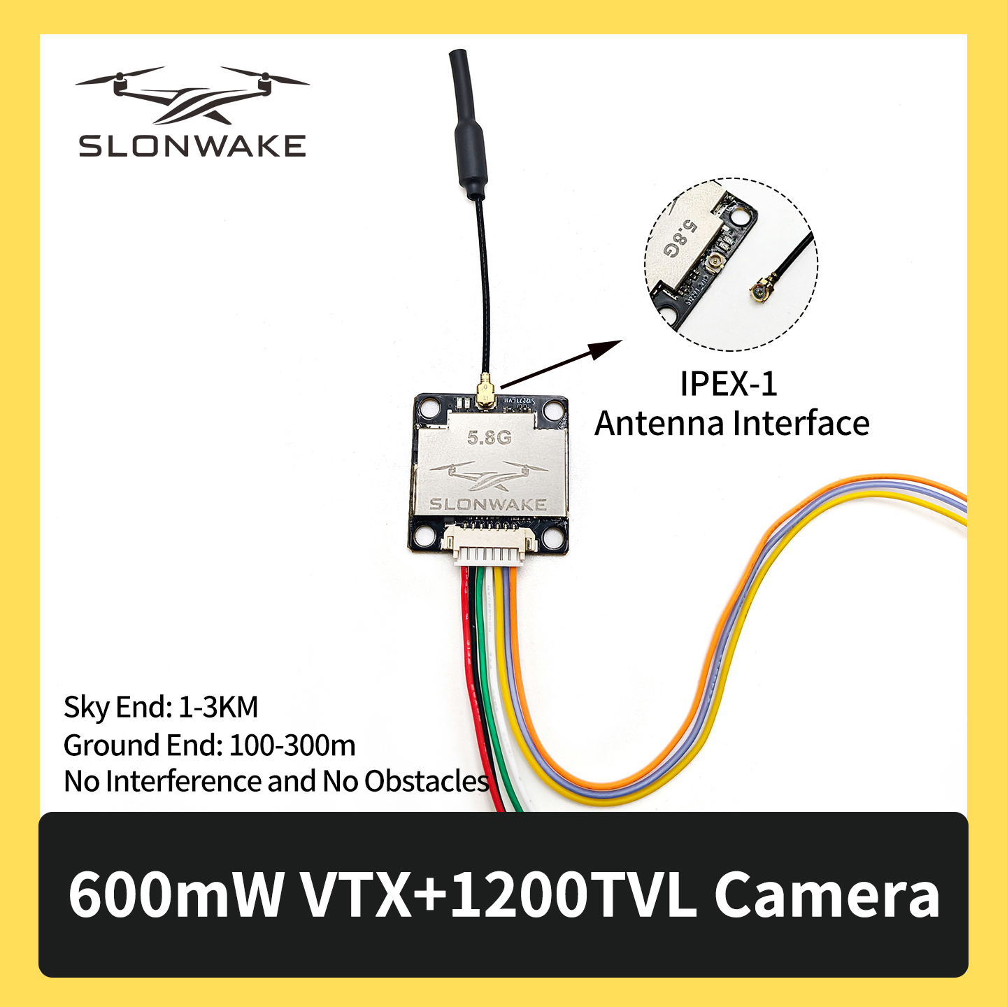 SLONWAKE 5.8G 600mW 7-24V FPV  - Drone Kit With Camera avis et prix