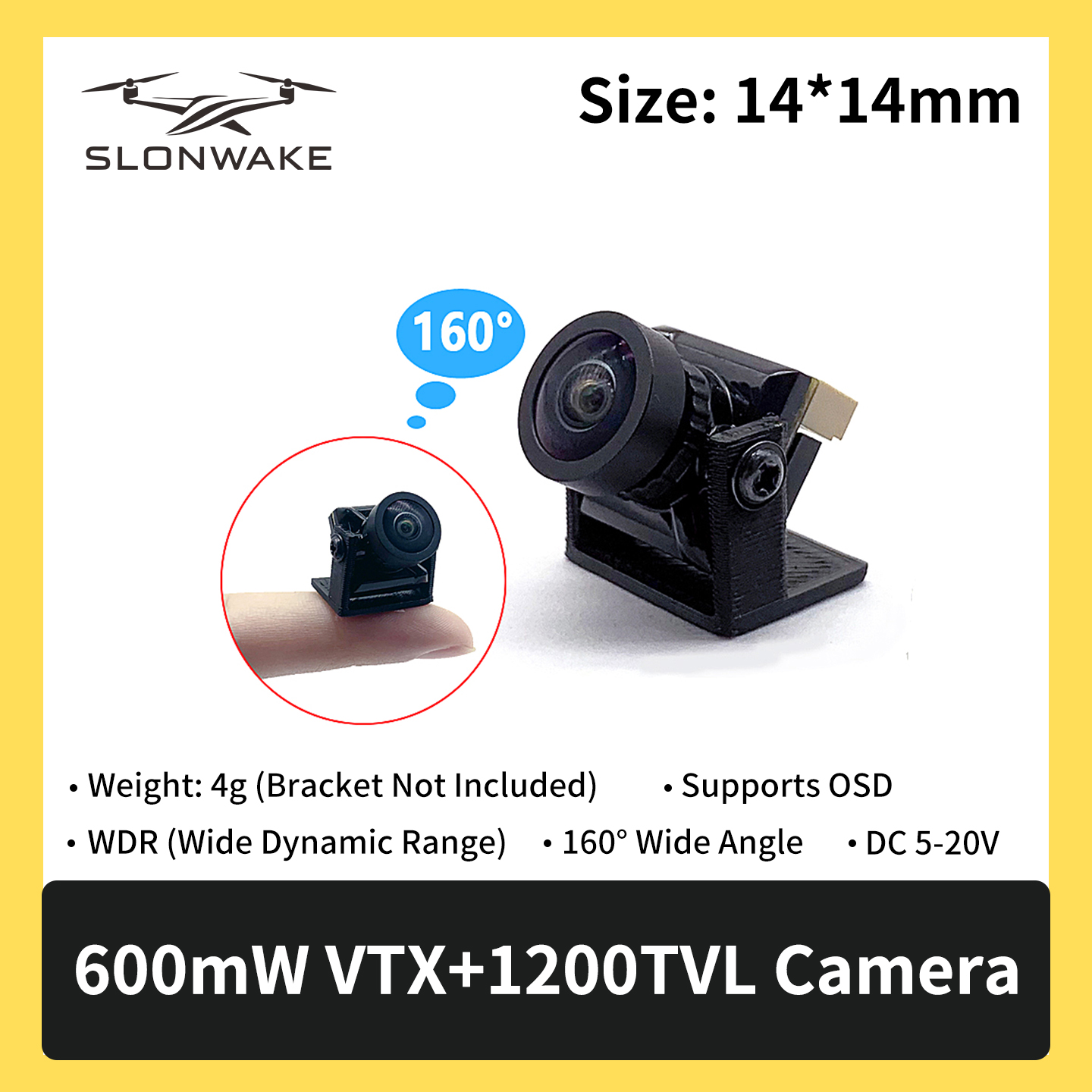 SLONWAKE 5.8G 600mW 7-24V FPV  - Drone Kit With Camera avis et prix